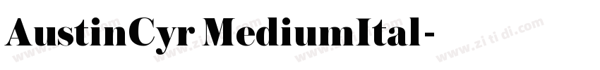 AustinCyr MediumItal字体转换
